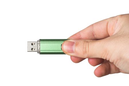 flash disc isolated  on white  clipping path includedの写真素材