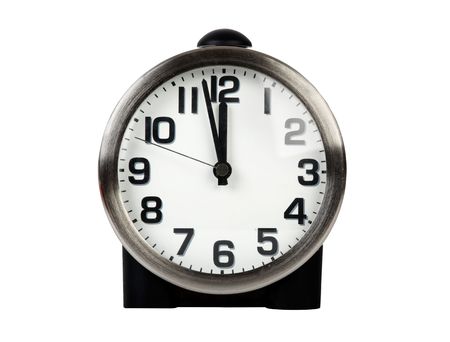modern clock on white clipping path includedの写真素材
