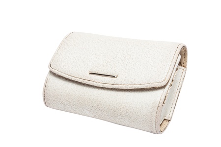 white case for digital camera on a white background の写真素材