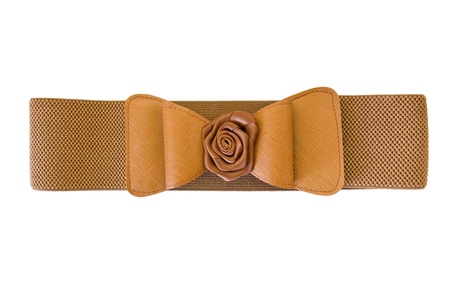 lady s fashion belt isolated on white background の写真素材