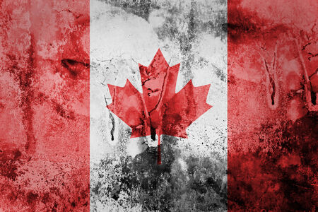 Grunge flag of Canada の写真素材
