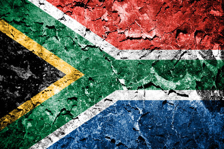 Grunge texture South Africa flag の写真素材