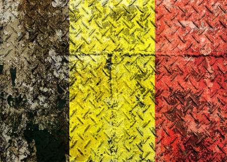 Grunge flag of European country Belgium の写真素材