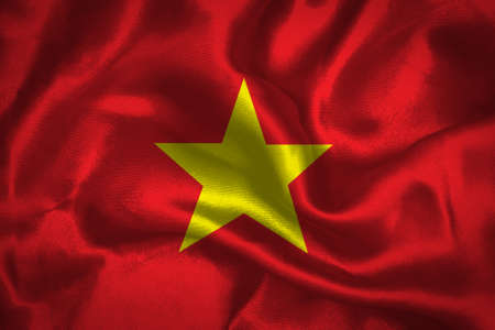 Waving Vietnam Flag の写真素材