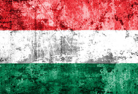 Grunge Hungary Flag の写真素材
