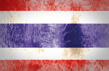 Thailand flag paint on grunge paper の写真素材