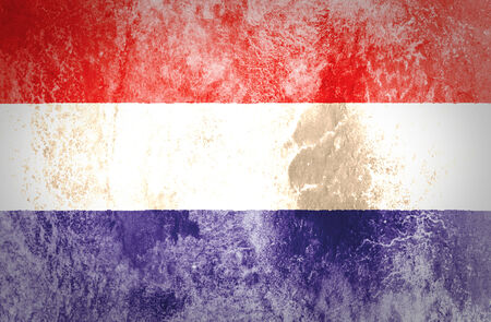 Dutch Flag on grunge Paper の写真素材