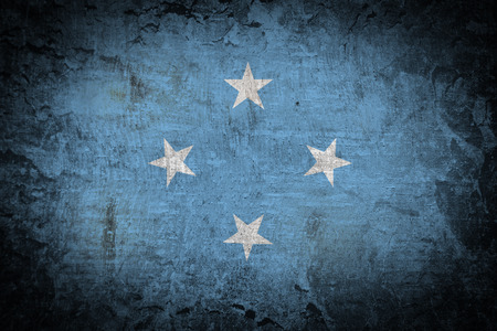Grunge Micronesia Flag の写真素材