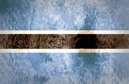 Botswana Flag on grunge paper の写真素材