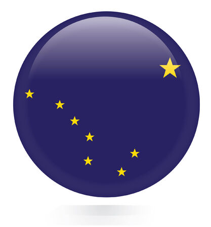 Alaska flag button のイラスト素材
