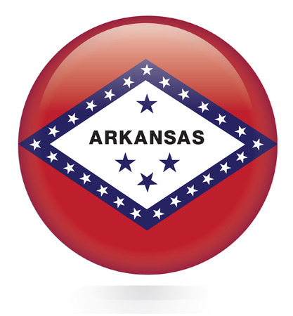Arkansas flag button のイラスト素材