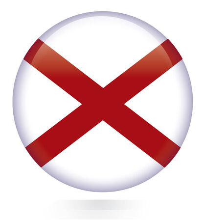 Alabama flag button のイラスト素材