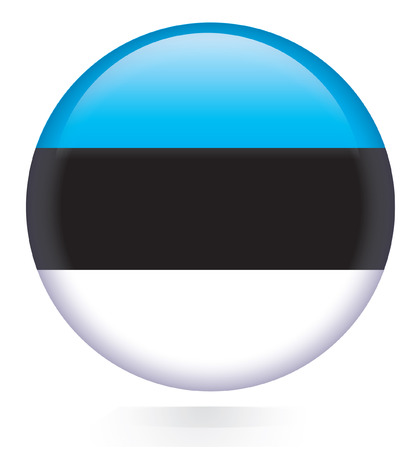 Estronia flag button のイラスト素材