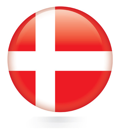 Denmark flag button のイラスト素材