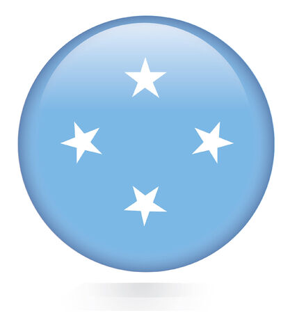 Micronesia flag button のイラスト素材