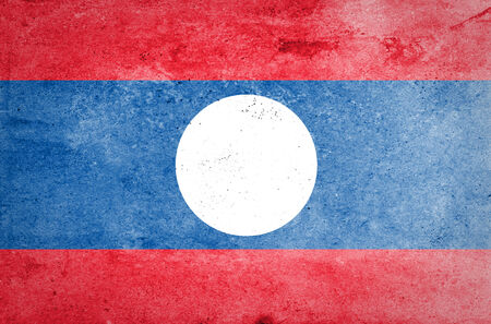 Grunge Laos Flag の写真素材