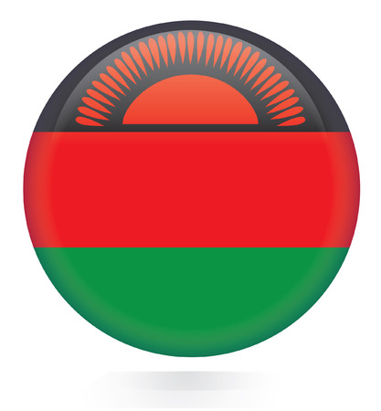 Malawi flag button のイラスト素材