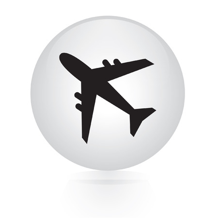 Airplane button web iconのイラスト素材