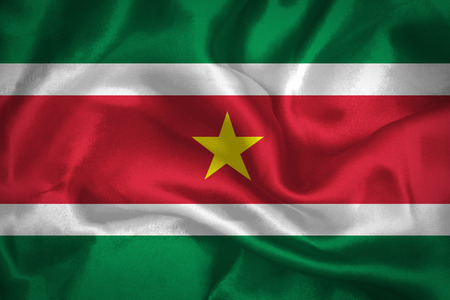 Waving Flag of Suriname の写真素材