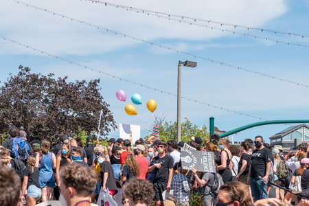Black Lives Matter Protest in Bloomington, Indiana, USA. June 5th 2020のeditorial素材
