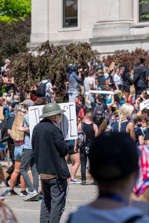 Black Lives Matter Protest in Bloomington, Indiana, USA. June 5th 2020のeditorial素材