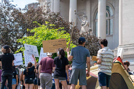 Black Lives Matter Protest in Bloomington, Indiana, USA. June 5th 2020