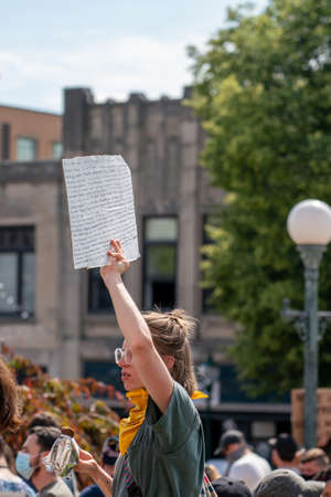 Black Lives Matter Protest in Bloomington, Indiana, USA. June 5th 2020