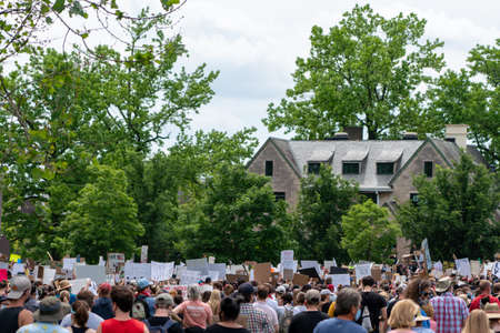 Black Lives Matter Protest in Bloomington, Indiana, USA. June 5th 2020のeditorial素材