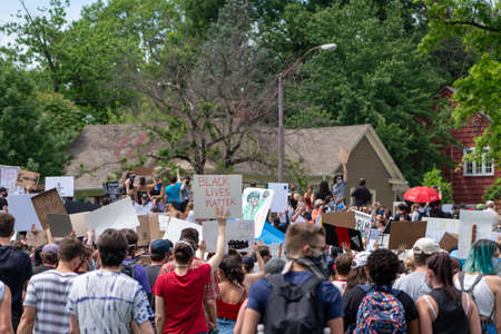 Black Lives Matter Protest in Bloomington, Indiana, USA. June 5th 2020のeditorial素材