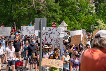Black Lives Matter Protest in Bloomington, Indiana, USA. June 5th 2020のeditorial素材