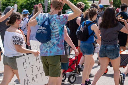 Black Lives Matter Protest in Bloomington, Indiana, USA. June 5th 2020