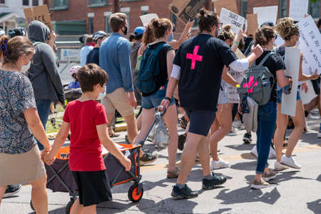 Black Lives Matter Protest in Bloomington, Indiana, USA. June 5th 2020のeditorial素材