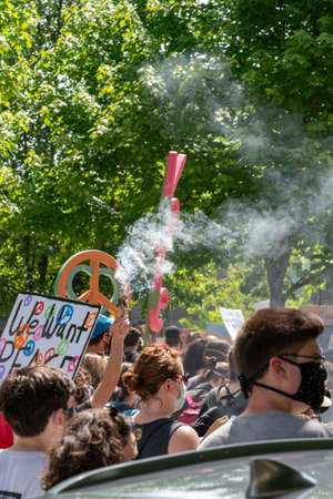 Black Lives Matter Protest in Bloomington, Indiana, USA. June 5th 2020のeditorial素材