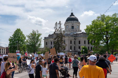 Black Lives Matter Protest in Bloomington, Indiana, USA. June 5th 2020のeditorial素材