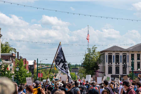 Black Lives Matter Protest in Bloomington, Indiana, USA. June 5th 2020のeditorial素材