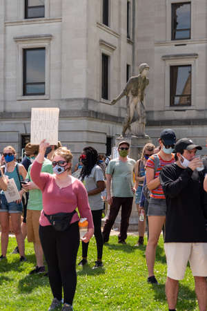 Black Lives Matter Protest in Bloomington, Indiana, USA. June 5th 2020のeditorial素材