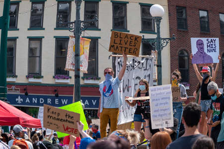 Black Lives Matter Protest in Bloomington, Indiana, USA. June 5th 2020のeditorial素材