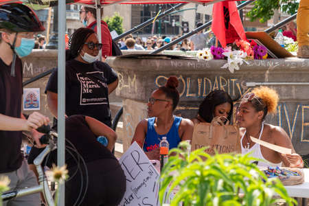 Black Lives Matter Protest in Bloomington, Indiana, USA. June 5th 2020