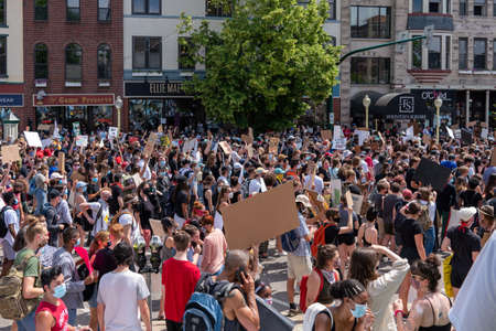 Black Lives Matter Protest in Bloomington, Indiana, USA. June 5th 2020のeditorial素材