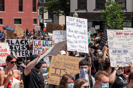 Black Lives Matter Protest in Bloomington, Indiana, USA. June 5th 2020