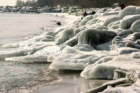 icy shoreの写真素材