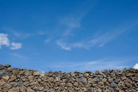 Inca walls in a sunny dayの写真素材
