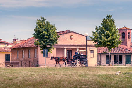 View of the old town Luccaのeditorial素材