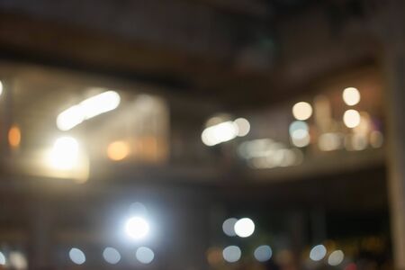 blur background with yellow bokeh and light blueの写真素材