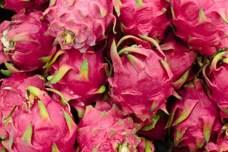 dragon fruits for sale at hypermarketの写真素材
