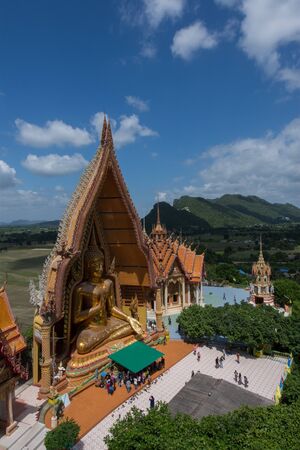 Kanchanaburi, Thailand - August 21, 2016: On Wat Tham Sua, Kanchanaburi Province, Thailand, Religion, Buddhismのeditorial素材