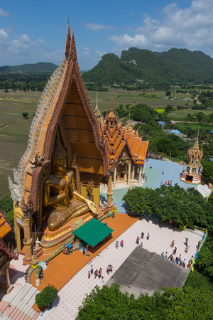 Kanchanaburi, Thailand - August 21, 2016: On Wat Tham Sua, Kanchanaburi Province, Thailand, Religion, Buddhismのeditorial素材