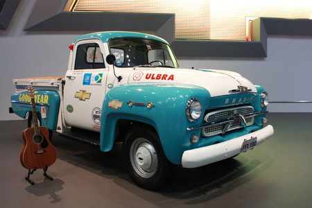 Bangkok, Thailand - April 01, 2011: Chevrolet truck show on The Bangkok motor show 2011 at Impact Muang Thong Thani, Bangkok, Thailand.のeditorial素材