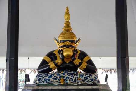 Wat Srisathong is the original of PhraRarhu amulet and ceremony in Thailand, people worship PhraRarhu for strong success in wealth luck fortune and protection.の写真素材