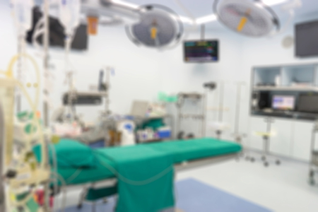 Blur background of equipment and medical devices in modern operating roomの写真素材